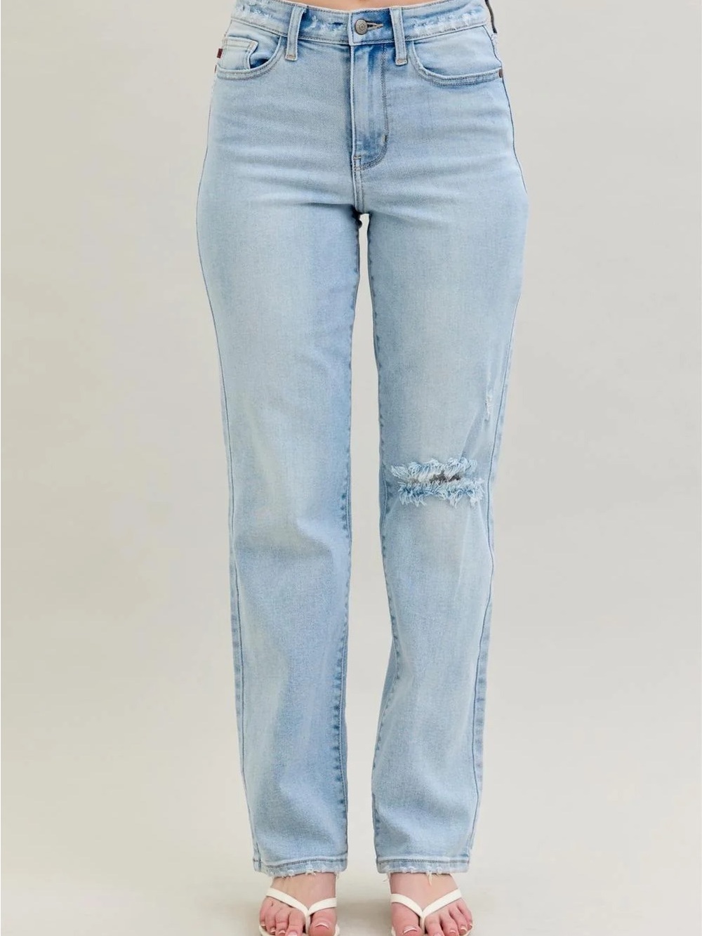 Judy Blue High Waist 90’s Back Rip Straight Leg Jeans Size 7/28